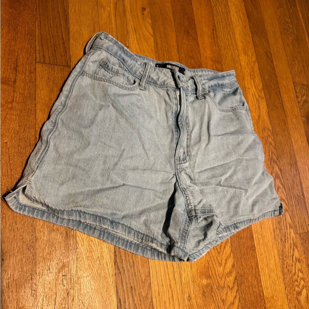 Hollister Sky Blue Casual Denim Shorts